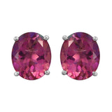 Polished Bahaman Pink Quartz Studded Earring With Rhodium Plated Sterling Silver - Fashion Apparel 