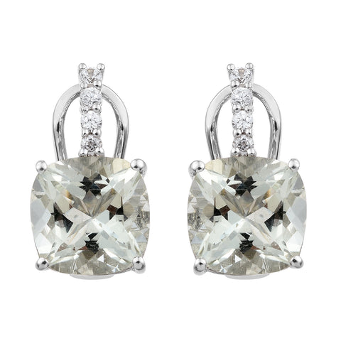 Sterling Silver, White Zircon With Amethyst Sterling Silver Pendant With Polished With Rhodium. - Fashion Apparel 