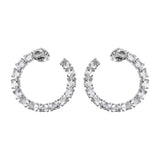 Petalite Earrings Plated With Rhodium In Sterling Silver - Fashion Apparel 