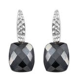 Rhodium Plated Sterling Silver Earring With Well-Crafted And Polished Hematite. - Fashion Apparel 