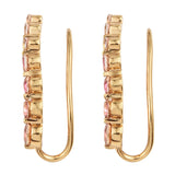 Beautiful Yellow Gold Rhodium Plated Sterling Silver Earring With Twilight Coated Topaz - Fashion Apparel 