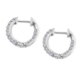 White Topaz Earrings Polished With Rhodium In Sterling Silver. - Fashion Apparel 