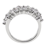 White Topaz With Natural White Zircon Polished With Rhodium In Sterling Silver. - Fashion Apparel 