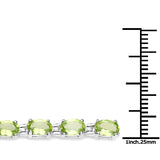 9.03 Carat Genuine Peridot .925 Sterling Silver Bracelet - Fashion Apparel 
