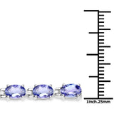 9.68 Carat Genuine Tanzanite .925 Sterling Silver Bracelet - Fashion Apparel 