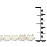 7.20 Carat Genuine Ethiopian Opal .925 Sterling Silver Bracelet - Fashion Apparel 