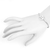 0.04 Carat Genuine White Topaz .925 Sterling Silver Braceletddd - Fashion Apparel 