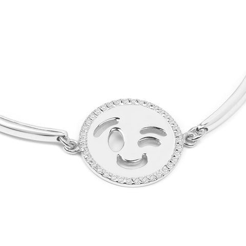 0.23 Carat Genuine White Topaz .925 Sterling Silver Bracelet - Fashion Apparel 