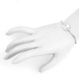 0.22 Carat Genuine White Topaz .925 Sterling Silver Bracelet - Fashion Apparel 