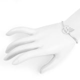 0.26 Carat Genuine White Topaz .925 Sterling Silver Bracelet - Fashion Apparel 