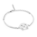 0.11 Carat Genuine White Topaz .925 Sterling Silver Bracelet - Fashion Apparel 