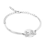0.17 Carat Genuine White Topaz .925 Sterling Silver Bracelet - Fashion Apparel 