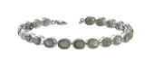 Labradorite Tennis Bracelet Set In Rhodium - Fashion Apparel 