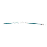 Rhodium Plated Sterling Silver Bracelet With Sparkling Skyblue Topaz - Fashion Apparel 