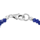 Simple And Striking Sterling Silver Bracelet With Rhodium Plating And Polished African Amethyst. - Fashion Apparel 