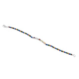 Sky-Blue Topaz Silver Sterling Bracelet With American Amethyst And Citrine Gems Polished With Rhodium. - Fashion Apparel 