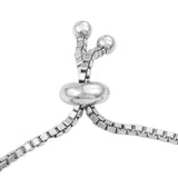 Black Spinel Bracelet With Rhodium Clasp - Fashion Apparel 