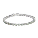 Mint Apatite Sterling Silver Bracelet Polished With Rhodium - Fashion Apparel 