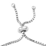 Rhodium Plated Sterling Silver Bracelet With African Amethyst, Rhodolite Garnet, And Natural White Zircon - Fashion Apparel 